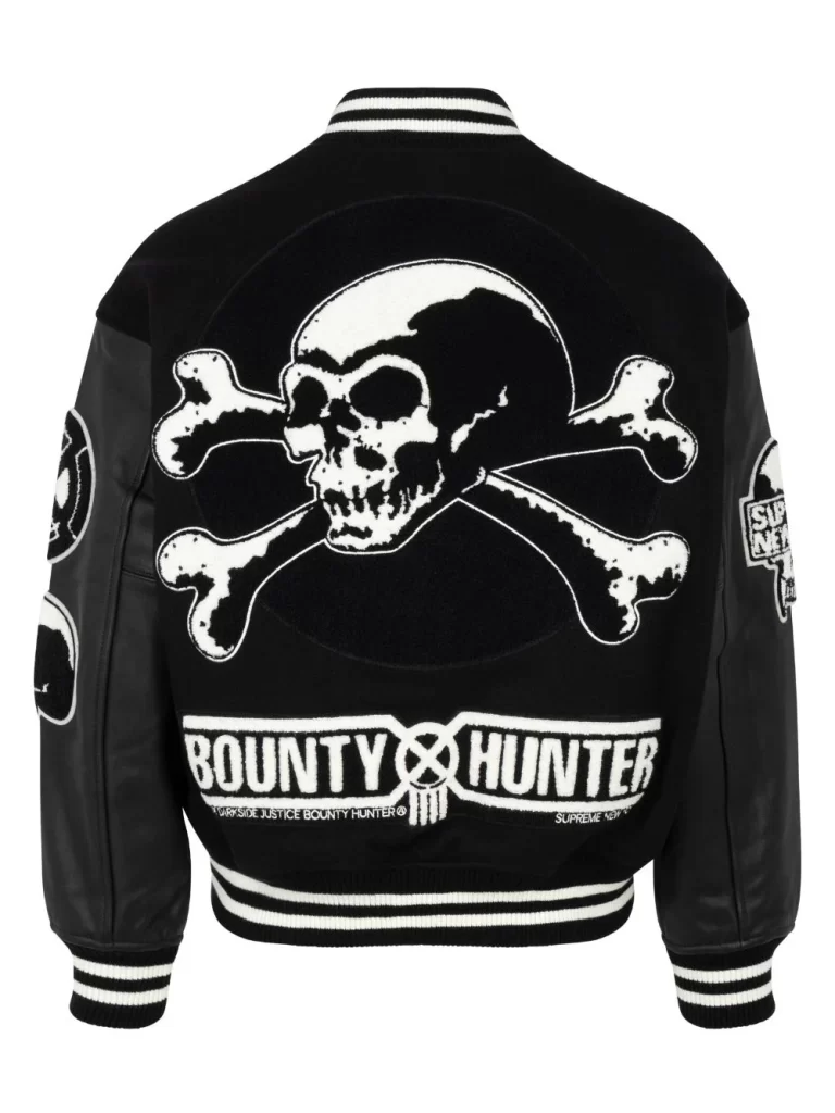 Supreme Bounty Hunter “Black” varsity jacket插图1